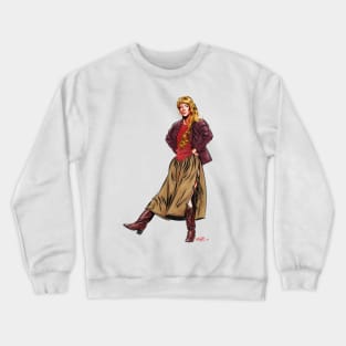 Juice Newton - An illustration by Paul Cemmick Crewneck Sweatshirt